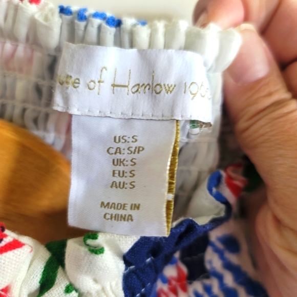 House of Harlow 1960,  Costa Rican Toucan Two Piece Linen Set, Size Small - NWOT - Picture 5 of 7